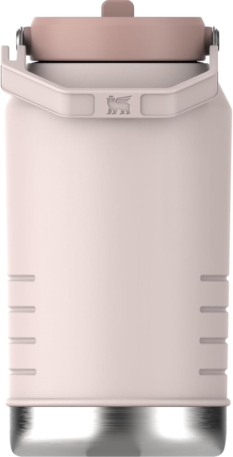 Stanley IceFlow 2.0 Flip Straw Jug with Handle 96 oz | Twist On Lid and Flip Up Straw | Leakproof for Travel and Sports | Insulated Stainless Steel |BPA-Free | Rose Quartz