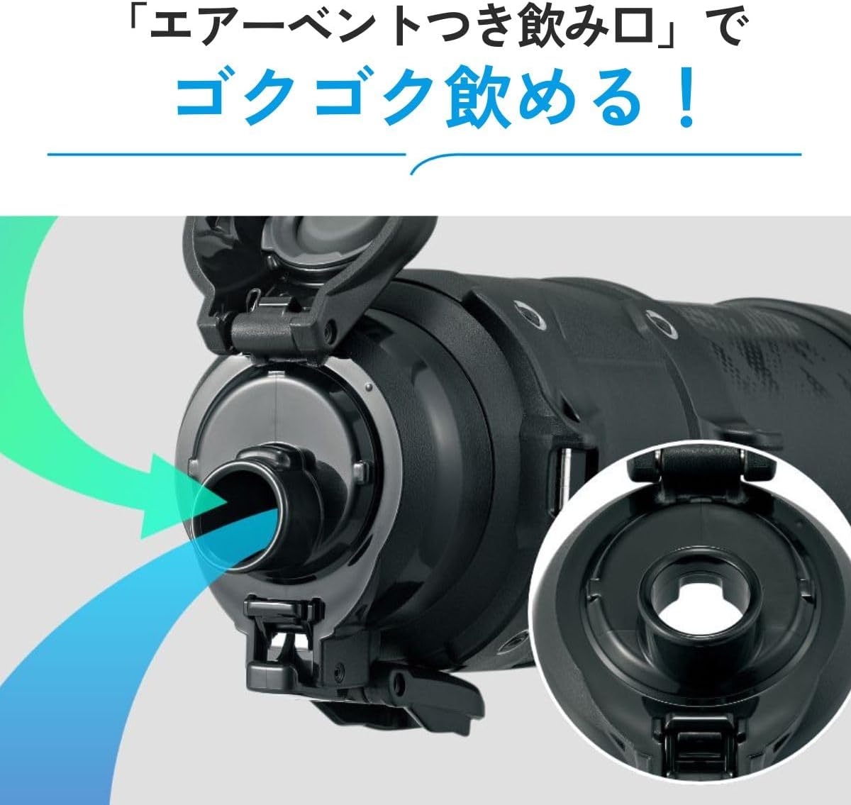 Zojirushi SD-HB10-AG Cool Bottle Water Bottle, 3.3 gal (1.0 L), Sports Type, Seamless Stop, Impact and Abrasion Resistant Protective Armor, Lime Blue