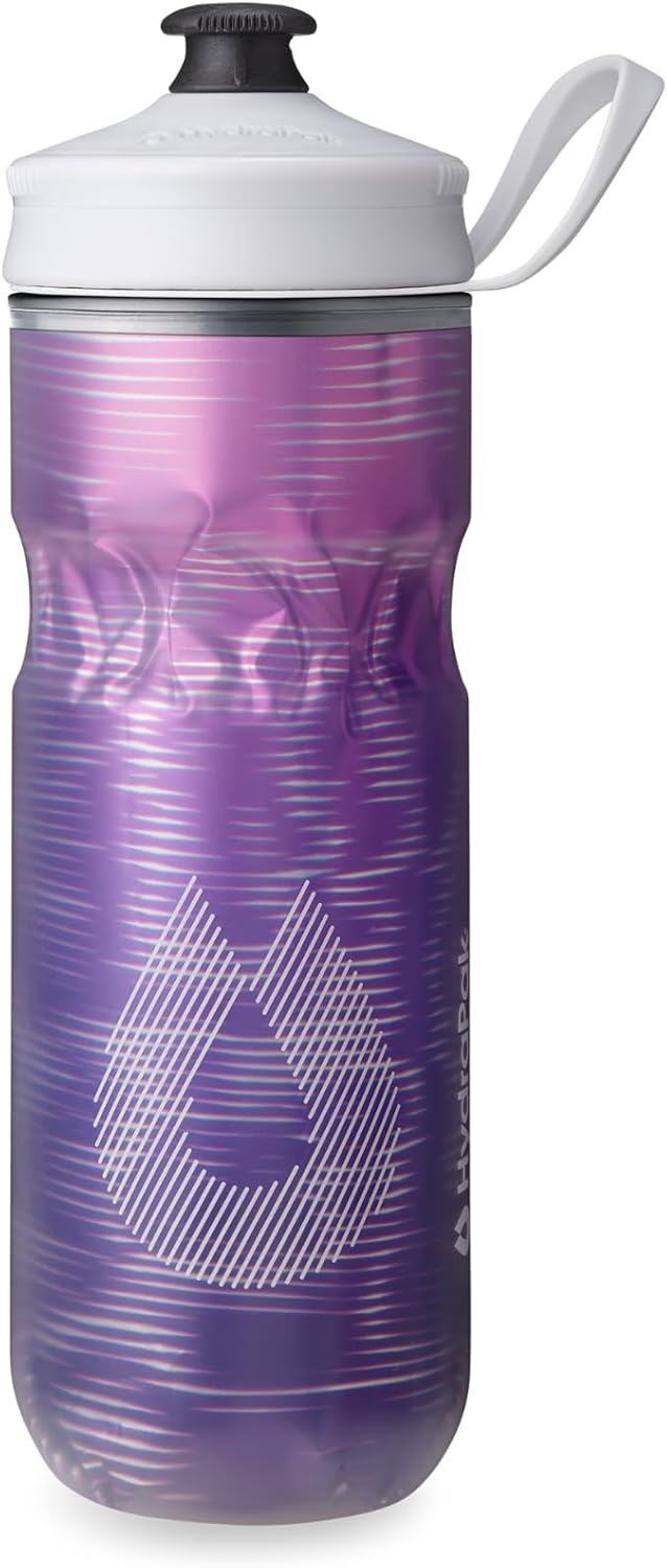 HydraPak | Polar Bottle - Polar Sport Insulated Water Bottle - BPA-Free, Sport & Bike Squeeze Bottle with Handle (Pulse Purple, 600ml / 20oz)