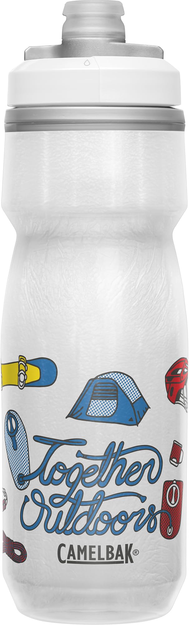 CamelBak Podium Chill Bike Insulated Squeeze Water Bottle Blue Dot, 21oz