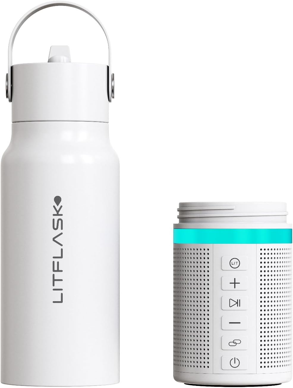 LitFlask Smart Water Bottle, Ultra Premium Bluetooth Speaker, Portable Charging, 20oz Stainless Steel. Oprah’s Favorite Things 2024