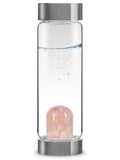 VitaJuwel ViA FITNESS | Crystal Water Bottle with Red Jasper, Magnesite & Clear Quartz -Willpower, Strength & Momentum