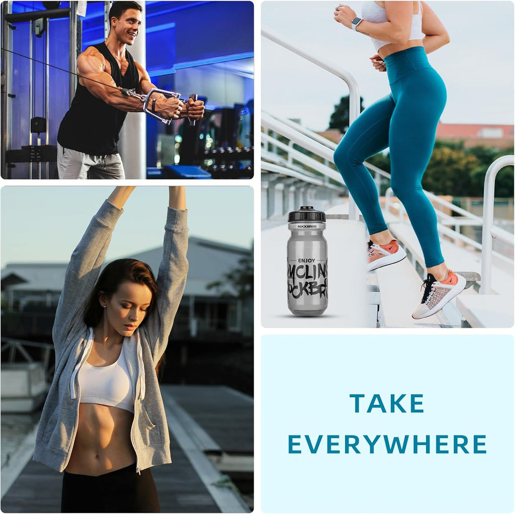 ROCKBROS Cycling Water Bottle, 20-25oz Cycling Bottle,Without BPA and BPS