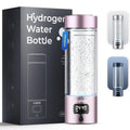 Hydrogen Water Bottle, Portable Glass Hydrogen Water Bottle Generator Machine — SPE/PEM Technology — Athletic Performance & Hydration System — for Gym, Sports, Travel & Outdoor, 11.5Oz (Silver)