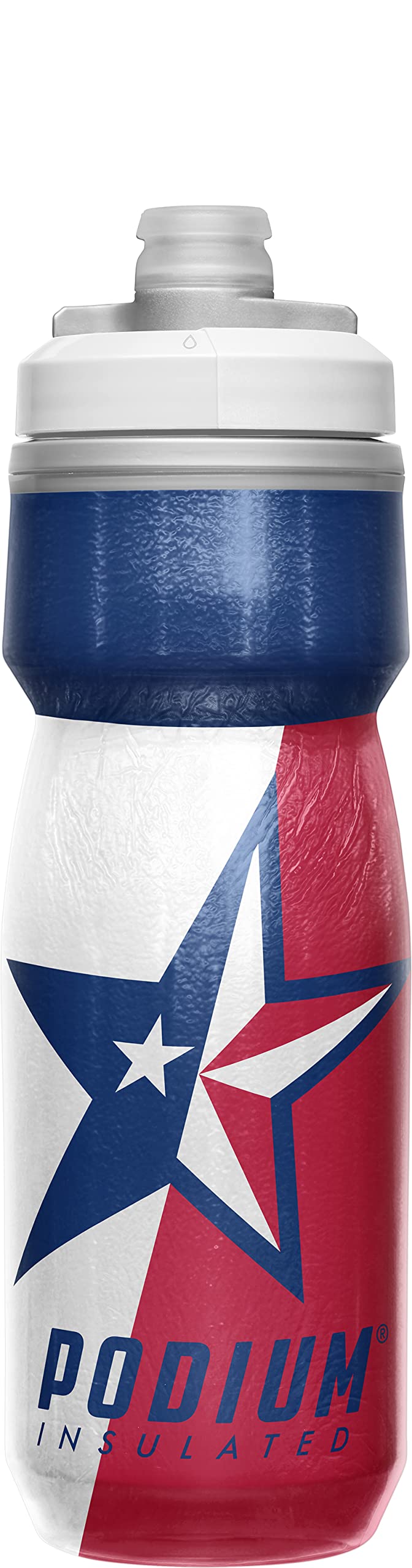 CamelBak Podium Chill Bike Insulated Squeeze Water Bottle Blue Dot, 21oz