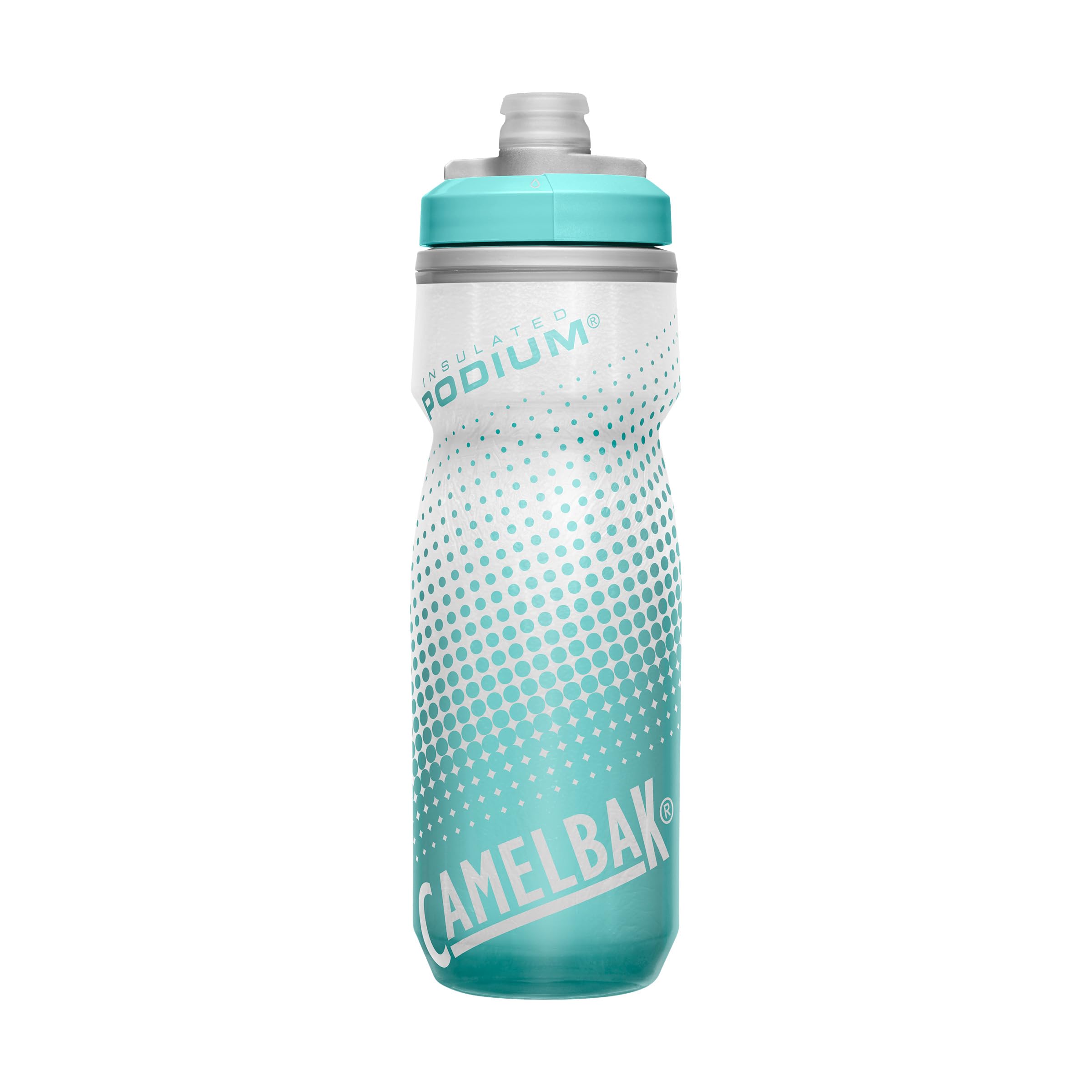CamelBak Podium Chill Bike Insulated Squeeze Water Bottle Blue Dot, 21oz