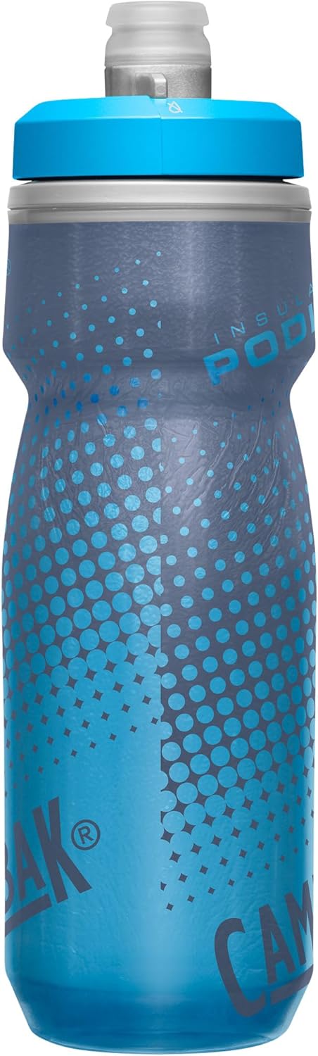 CamelBak Podium Chill Bike Insulated Squeeze Water Bottle Blue Dot, 21oz