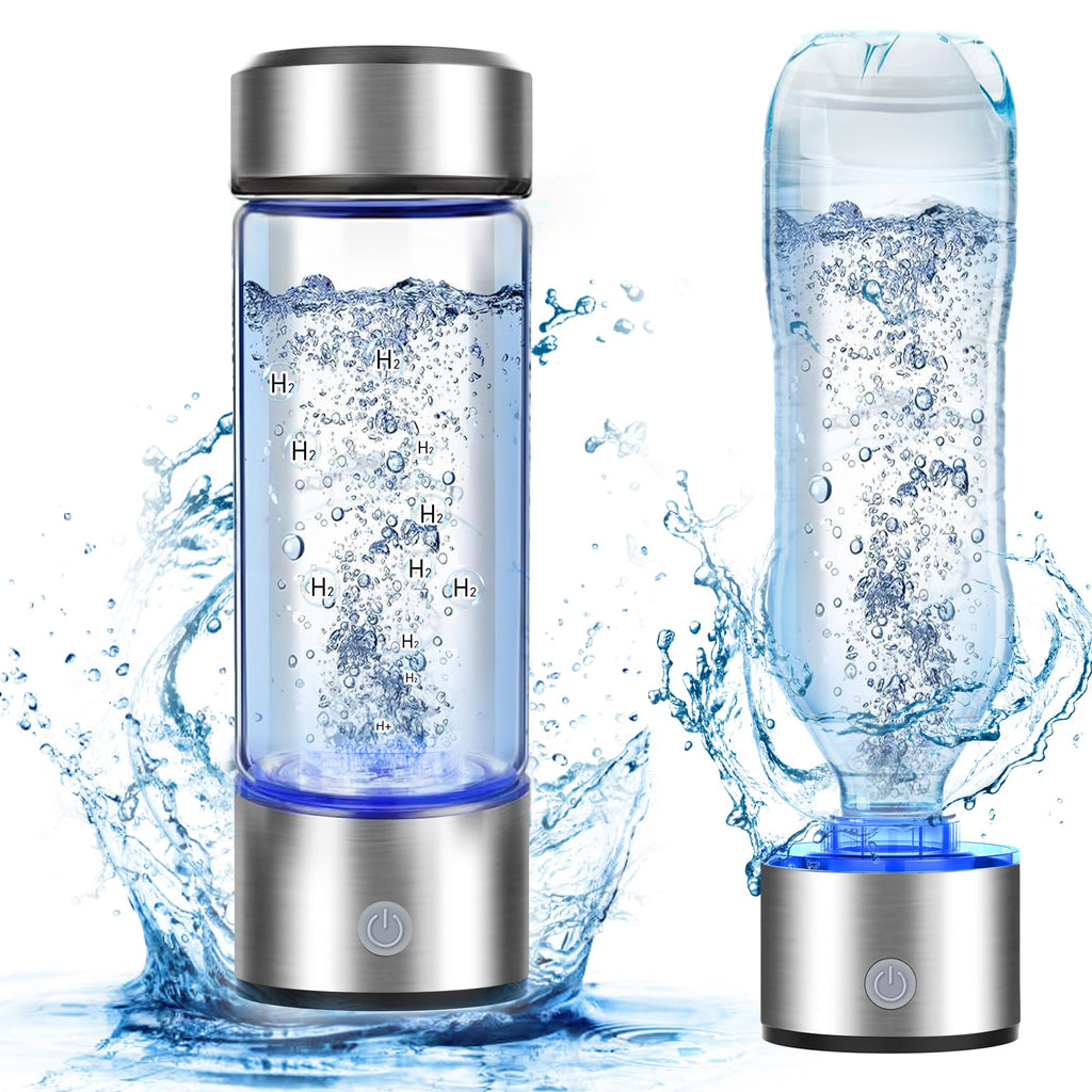 2025 New Hydrogen Water Bottle, 2800PPB in 3Min, SPE PEM Tech, Portable 16OZ, Rechargeable Hydrogen Water Bottle for Travel, Home, Office – Gift for Family & Friends (XR-20)